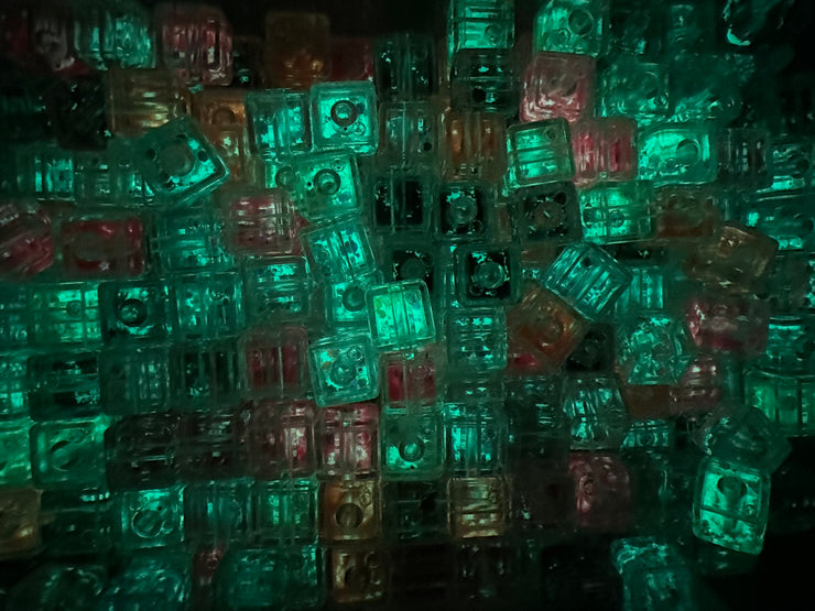 Water beads glow in the dark