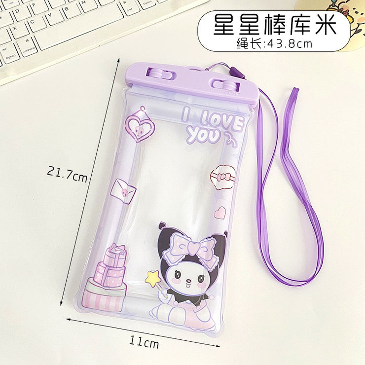 Cute waterproof phone bag/pouch with universal size and adjustable straps