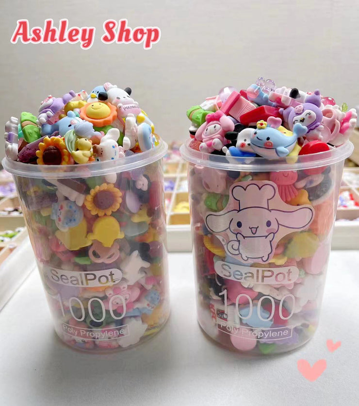 DIY resin and acrylic charms by bucket cute decoration crafting supply