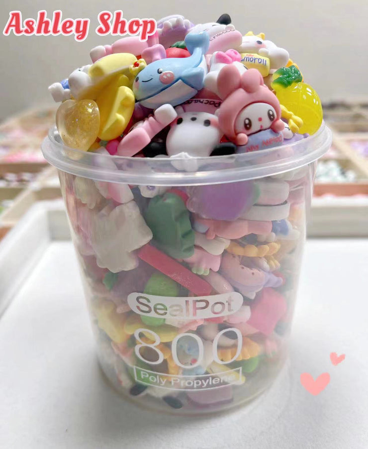 DIY resin and acrylic charms by bucket cute decoration crafting supply